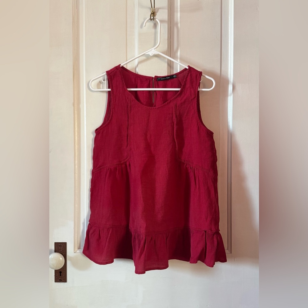 Doe & Rae Rich Red Tank Top